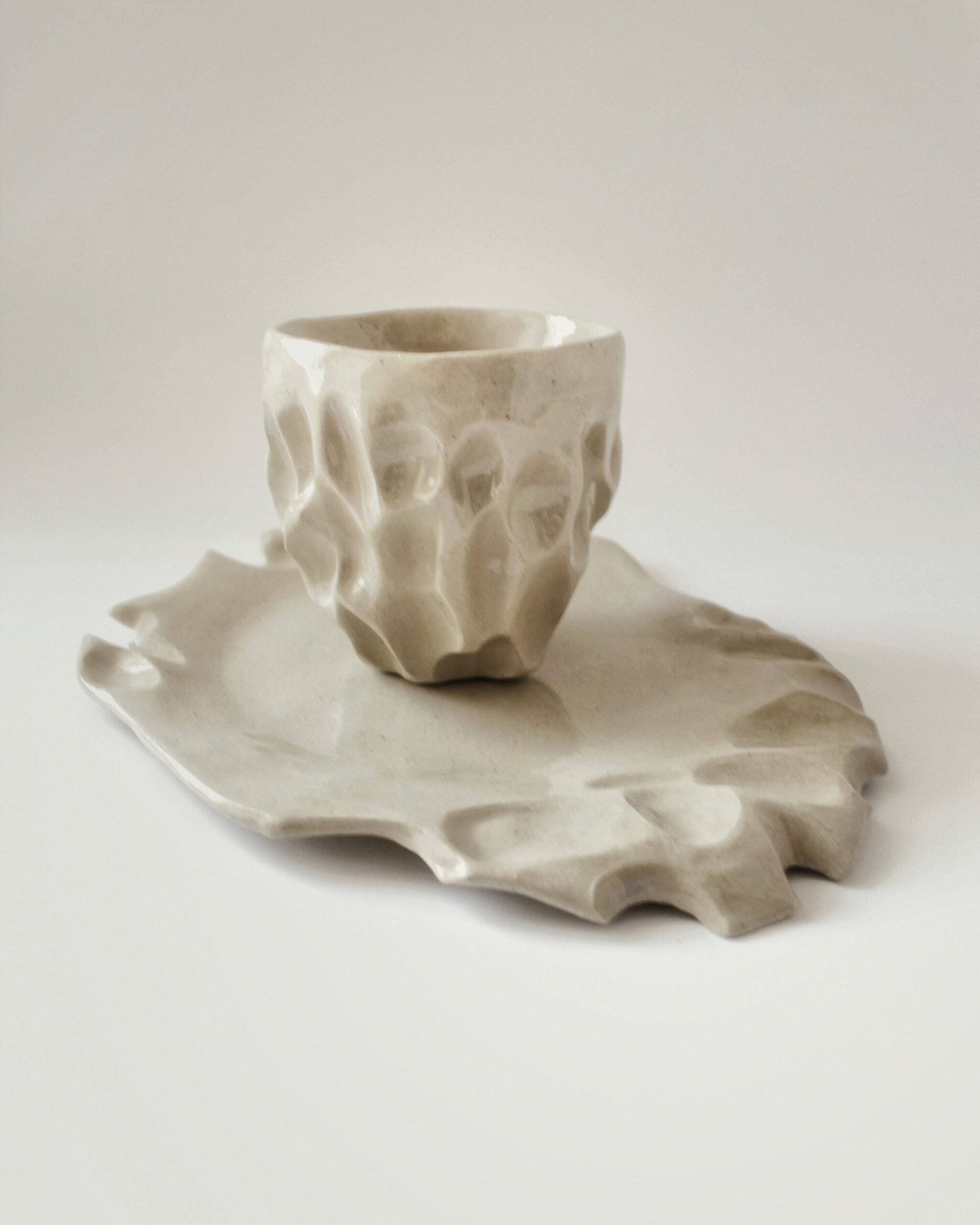 set taza/vaso + plato (cuchara incluída) - Imagen 4